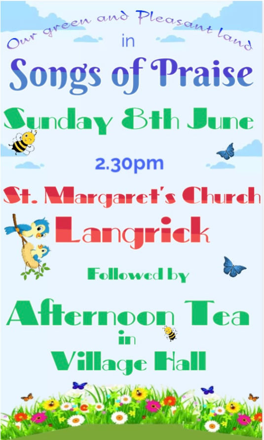 Songs of Praise at Langrick Poster